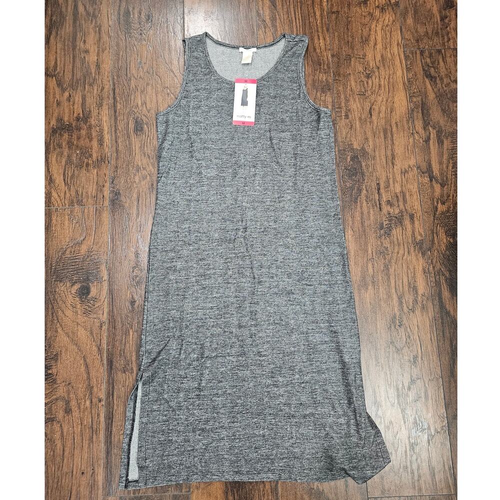 Matty M Dress Size Medium Black Gray New